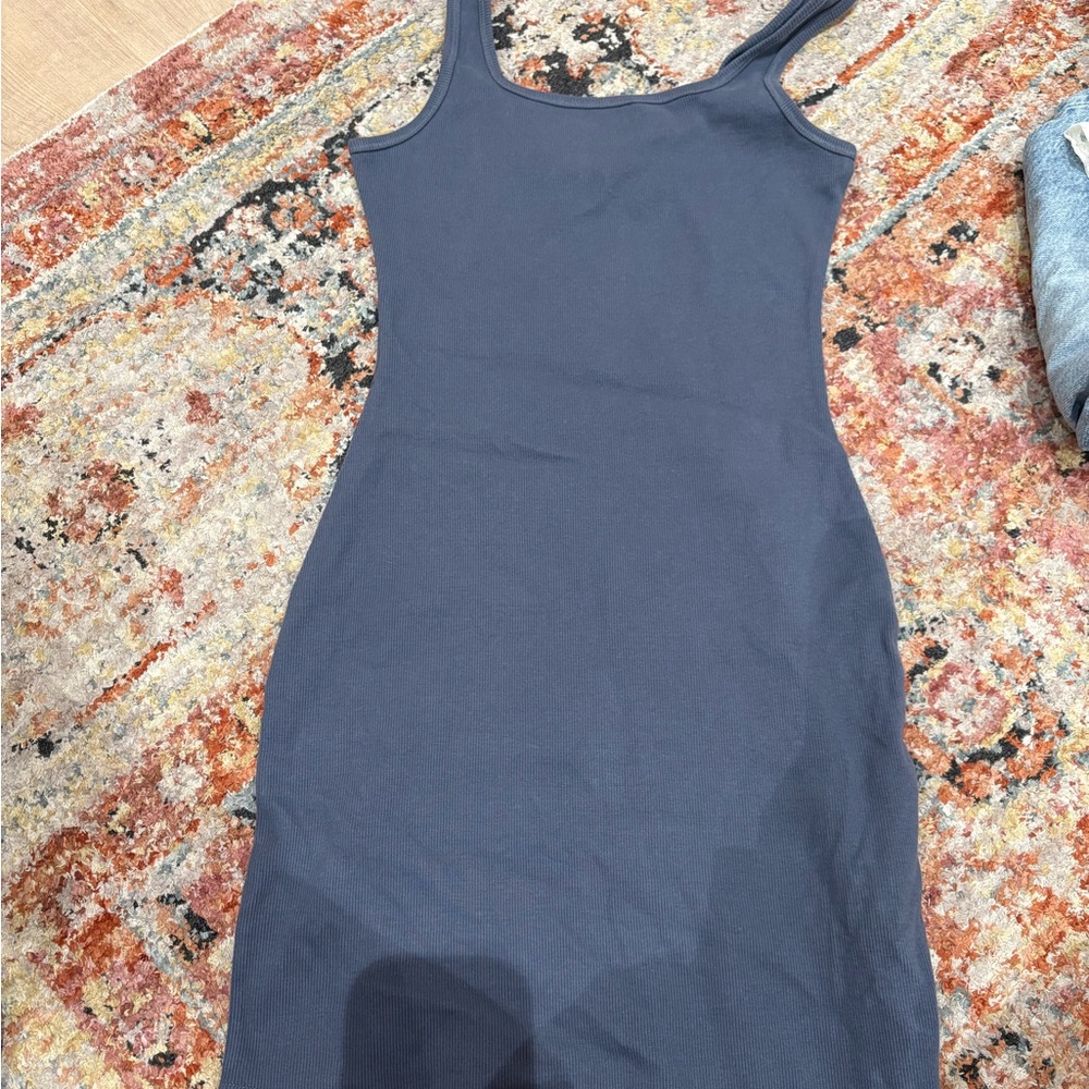 Hollister Charcoal Sleeveless Midi Dress